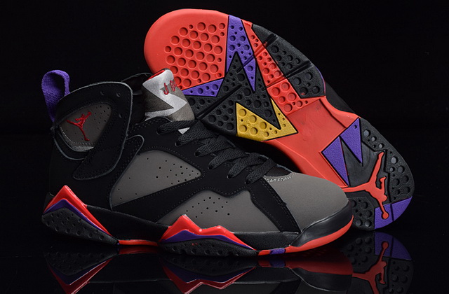 Air Jordan 7 Retro Black Grey Red Purple